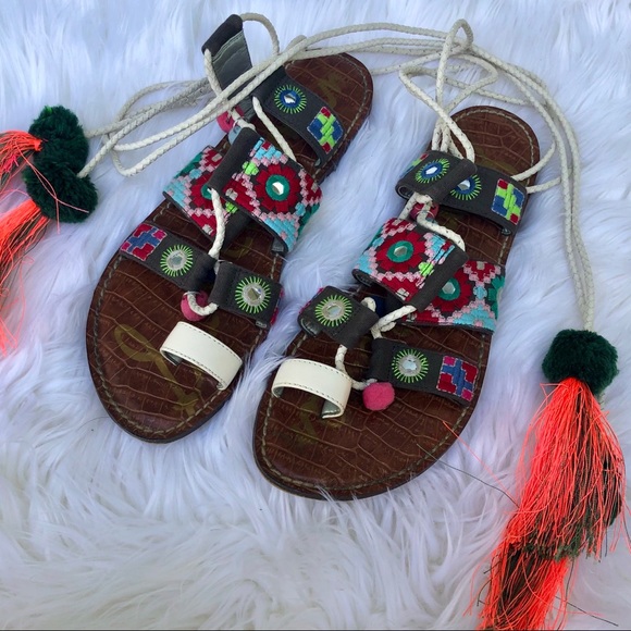 Sam Edelman {Gretchen} Lace Up Gladiator Sandal - Picture 2 of 7